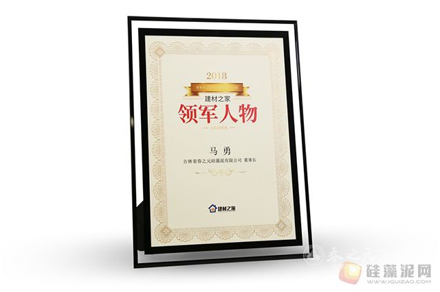 春之元董事長馬勇先生榮獲建材之家領(lǐng)軍人物稱號