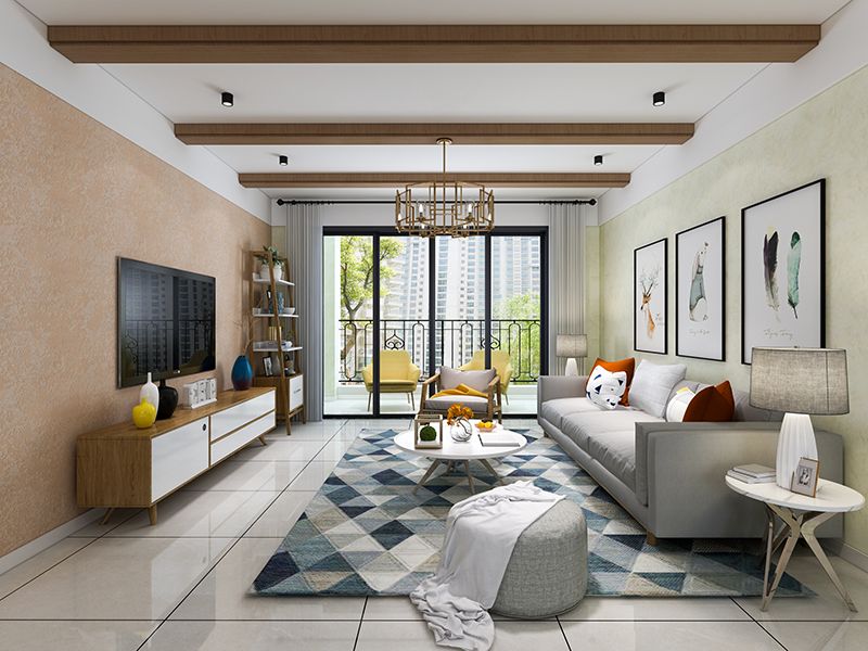 南海石紋-藍咖色效果圖